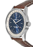  Shop Authentic Breitling Navitimer Automatic 38mm Blue Dial Brown Leather Strap Mens Watch - A17325211C1P2 - Luxxuri