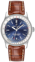  Shop Authentic Breitling Navitimer Automatic 38mm Blue Dial Brown Leather Strap Mens Watch - A17325211C1P2 - Luxxuri