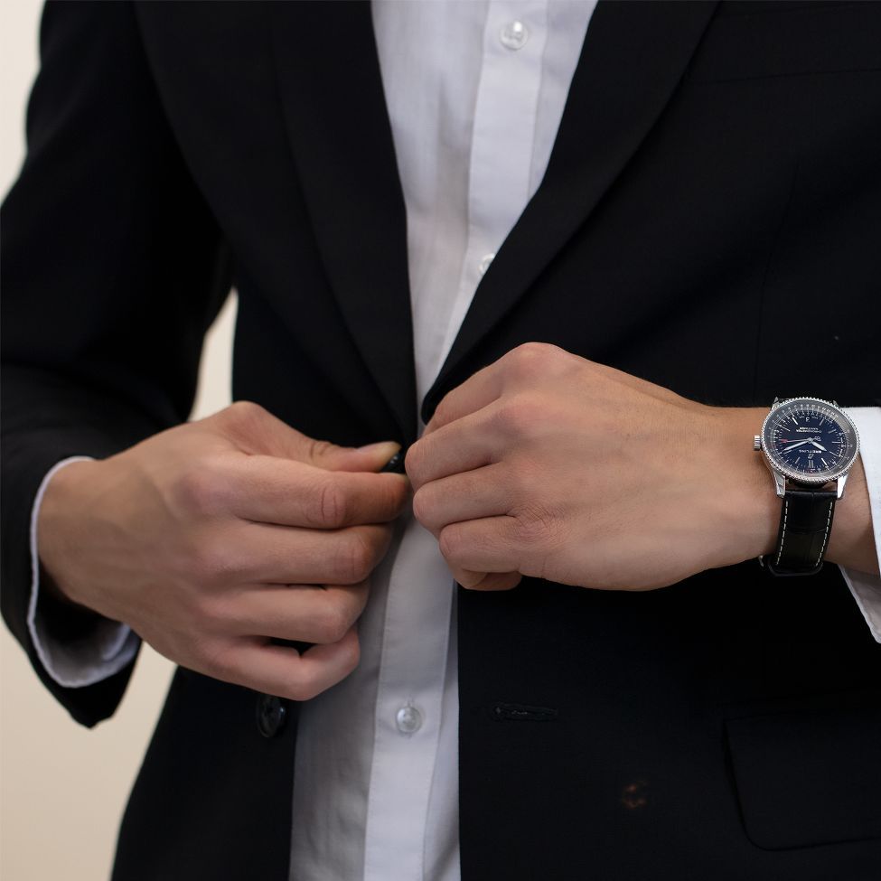  Shop Authentic Breitling Navitimer Automatic 38mm Black Dial Black Leather Strap Mens Watch - A17325241B1P1 - Luxxuri