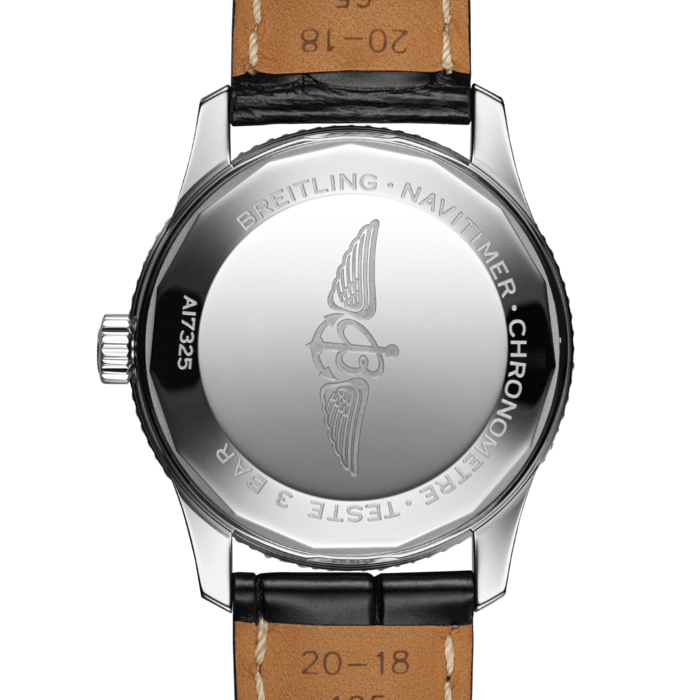  Shop Authentic Breitling Navitimer Automatic 38mm Black Dial Black Leather Strap Mens Watch - A17325241B1P1 - Luxxuri