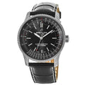  Shop Authentic Breitling Navitimer Automatic 38mm Black Dial Black Leather Strap Mens Watch - A17325241B1P1 - Luxxuri