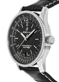  Shop Authentic Breitling Navitimer Automatic 38mm Black Dial Black Leather Strap Mens Watch - A17325241B1P1 - Luxxuri
