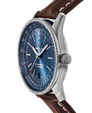  Shop Authentic Breitling Navitimer 1 Automatic 41mm Blue Dial Brown Steel Strap Watch for Men - A17326161C1P1 - Luxxuri