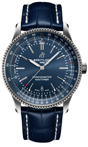  Shop Authentic Breitling Navitimer Automatic 41 Blue Dial Blue Leather Strap Watch for Men - A17326161C1P3 - Luxxuri
