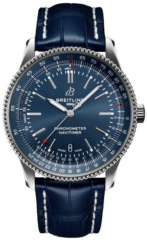  Shop Authentic Breitling Navitimer Automatic 41 Blue Dial Blue Leather Strap Watch for Men - A17326161C1P3 - Luxxuri