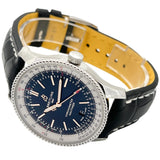  Shop Authentic Breitling Navitimer 1 Automatic 41mm Black Dial Black Leather Strap Mens Watch - A17326211B1P1 - Luxxuri