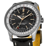  Shop Authentic Breitling Navitimer 1 Automatic 41mm Black Dial Black Leather Strap Mens Watch - A17326211B1P2 - Luxxuri