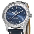  Shop Authentic Breitling Navitimer 1 Automatic 41mm Blue Dial Blue Leather Strap Mens Watch - A17326211C1P4 - Luxxuri