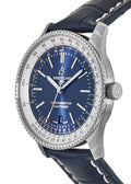  Shop Authentic Breitling Navitimer 1 Automatic 41mm Blue Dial Blue Leather Strap Mens Watch - A17326211C1P4 - Luxxuri
