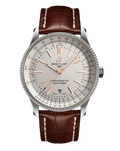  Shop Authentic Breitling Navitimer 1 Automatic 41mm White Dial Brown Leather Strap Mens Watch - A17326211G1P1 - Luxxuri