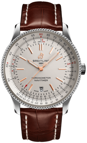 Shop Authentic Breitling Navitimer Automatic 41 White Dial Brown Leather Strap Watch for Men - A17326211G1P2 - Luxxuri