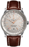  Shop Authentic Breitling Navitimer Automatic 41 White Dial Brown Leather Strap Watch for Men - A17326211G1P2 - Luxxuri