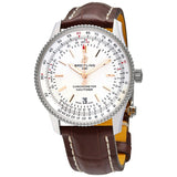  Shop Authentic Breitling Navitimer Automatic 41 White Dial Brown Leather Strap Watch for Men - A17326211G1P2 - Luxxuri
