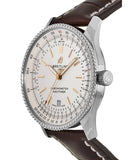  Shop Authentic Breitling Navitimer Automatic 41 White Dial Brown Leather Strap Watch for Men - A17326211G1P2 - Luxxuri