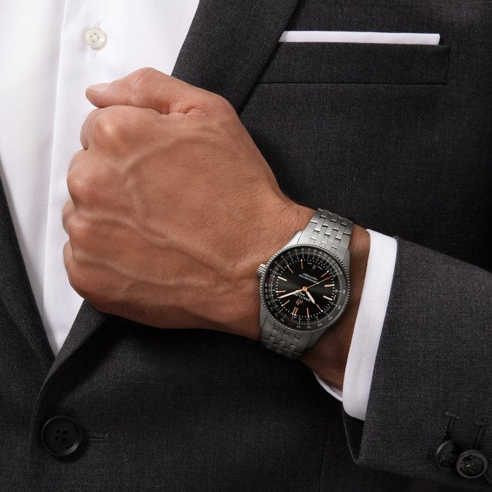  Shop Authentic Breitling Navitimer Automatic 41mm Black Dial Silver Steel Strap Watch for Men - A17326241B1A1 - Luxxuri