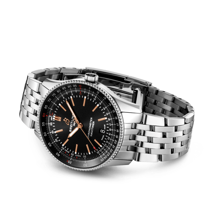  Shop Authentic Breitling Navitimer Automatic 41mm Black Dial Silver Steel Strap Watch for Men - A17326241B1A1 - Luxxuri