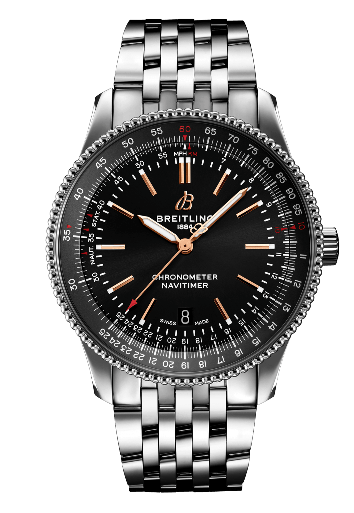  Shop Authentic Breitling Navitimer Automatic 41mm Black Dial Silver Steel Strap Watch for Men - A17326241B1A1 - Luxxuri