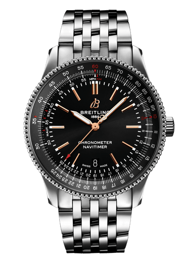  Shop Authentic Breitling Navitimer Automatic 41mm Black Dial Silver Steel Strap Watch for Men - A17326241B1A1 - Luxxuri