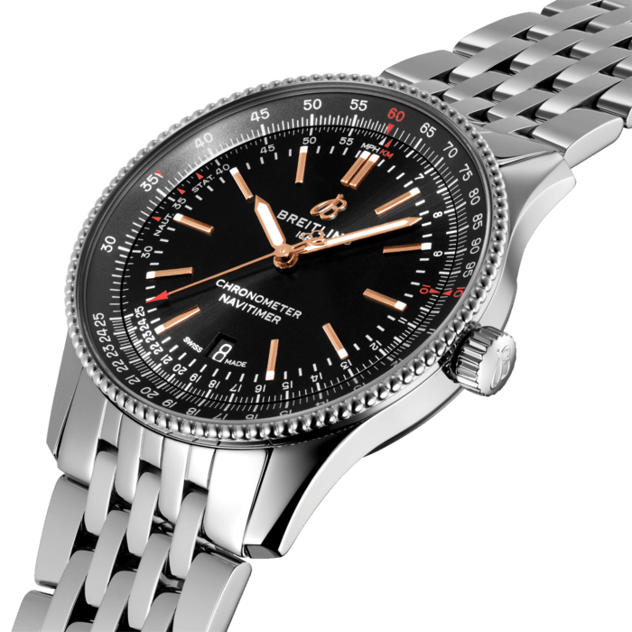  Shop Authentic Breitling Navitimer Automatic 41mm Black Dial Silver Steel Strap Watch for Men - A17326241B1A1 - Luxxuri