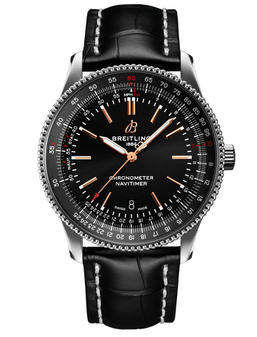  Shop Authentic Breitling Automatic 41mm Black Dial Black Leather Strap Watch for Men - A17326241B1P1 - Luxxuri