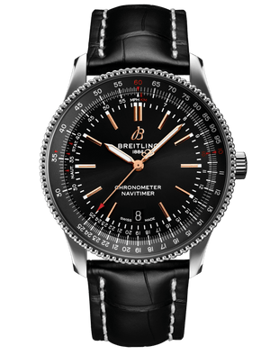  Shop Authentic Breitling Automatic 41mm Black Dial Black Leather Strap Watch for Men - A17326241B1P1 - Luxxuri