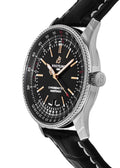  Shop Authentic Breitling Automatic 41mm Black Dial Black Leather Strap Watch for Men - A17326241B1P1 - Luxxuri