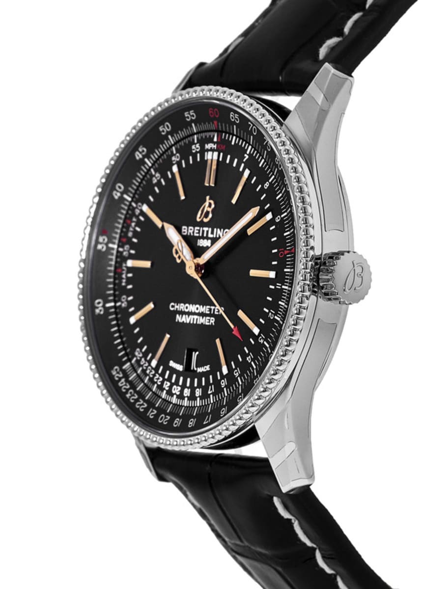  Shop Authentic Breitling Automatic 41mm Black Dial Black Leather Strap Watch for Men - A17326241B1P1 - Luxxuri