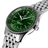  Shop Authentic Breitling Navitimer Automatic 41mm Green Dial Silver Steel Strap Watch for Men - A17326361L1A1 - Luxxuri