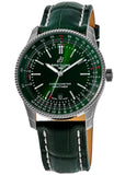  Shop Authentic Breitling Navitimer Automatic 41mm Green Dial Green Leather Strap Watch for Men - A17326361L1P1 - Luxxuri