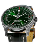  Shop Authentic Breitling Navitimer Automatic 41mm Green Dial Green Leather Strap Watch for Men - A17326361L1P1 - Luxxuri