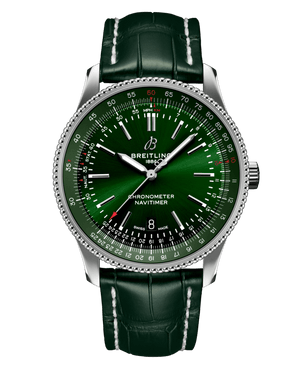  Shop Authentic Breitling Navitimer Automatic 41mm Green Dial Green Leather Strap Watch for Men - A17326361L1P1 - Luxxuri