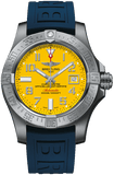  Shop Authentic Breitling Avenger II Seawolf Yellow Dial Blue Rubber Strap 45mm Mens Watch - A1733110/I519/157S - Luxxuri