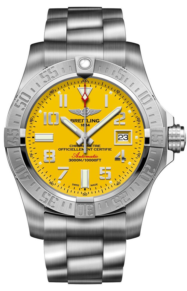  Shop Authentic Breitling Avenger II Seawolf Stainless Steel 45mm Mens Watch - A1733110/I519 - Luxxuri