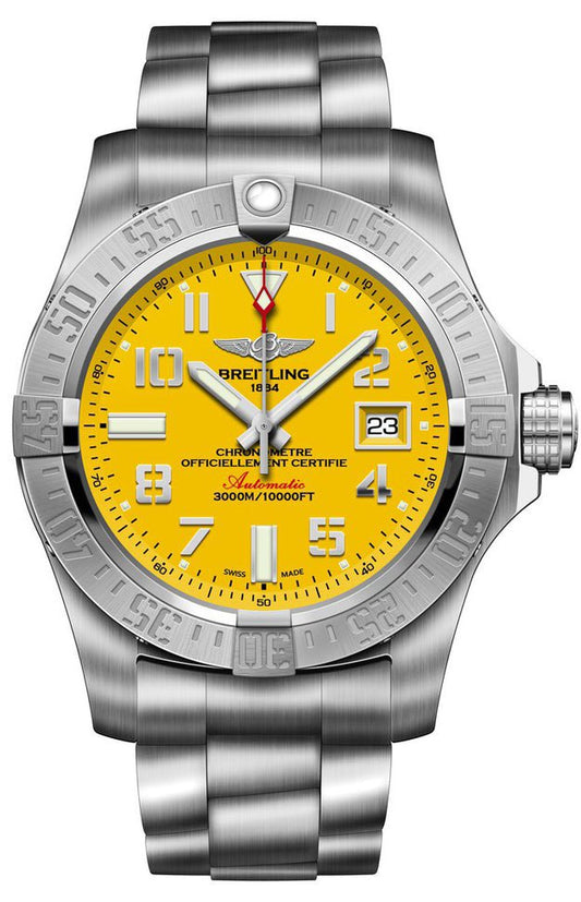  Shop Authentic Breitling Avenger II Seawolf Stainless Steel 45mm Mens Watch - A1733110/I519 - Luxxuri