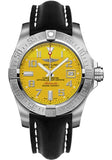  Shop Authentic Breitling Avenger II Seawolf Yellow Dial Black Leather Strap 45mm Mens Watch - A1733110/I519/436X - Luxxuri