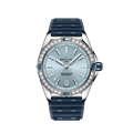 Breitling Super Chronomat Automatic 38 Diamonds Blue Dial Blue Rubber Strap Watch for Women - A17356531C1S1