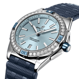  Shop Authentic Breitling Super Chronomat Automatic 38 Diamonds Blue Dial Blue Rubber Strap Watch for Women - A17356531C1S1 - Luxxuri