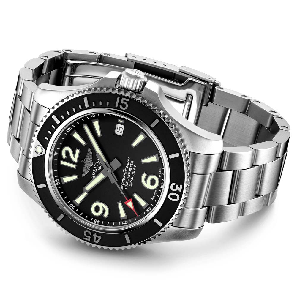  Shop Authentic Breitling Superocean Automatic 44mm Black Dial Silver Steel Strap Watch for Men - A17367D71B1A1 - Luxxuri