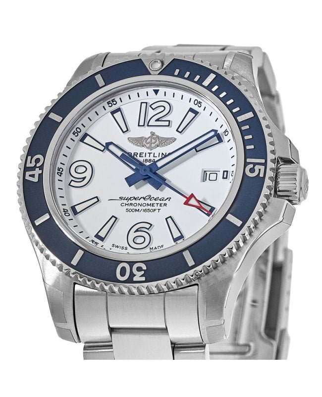  Shop Authentic Breitling Superocean 42mm White Dial Silver Steel Strap Watch for Men - A17366D81A1A1 - Luxxuri