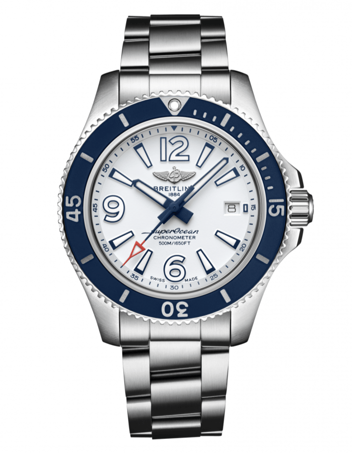  Shop Authentic Breitling Superocean 42mm White Dial Silver Steel Strap Watch for Men - A17366D81A1A1 - Luxxuri