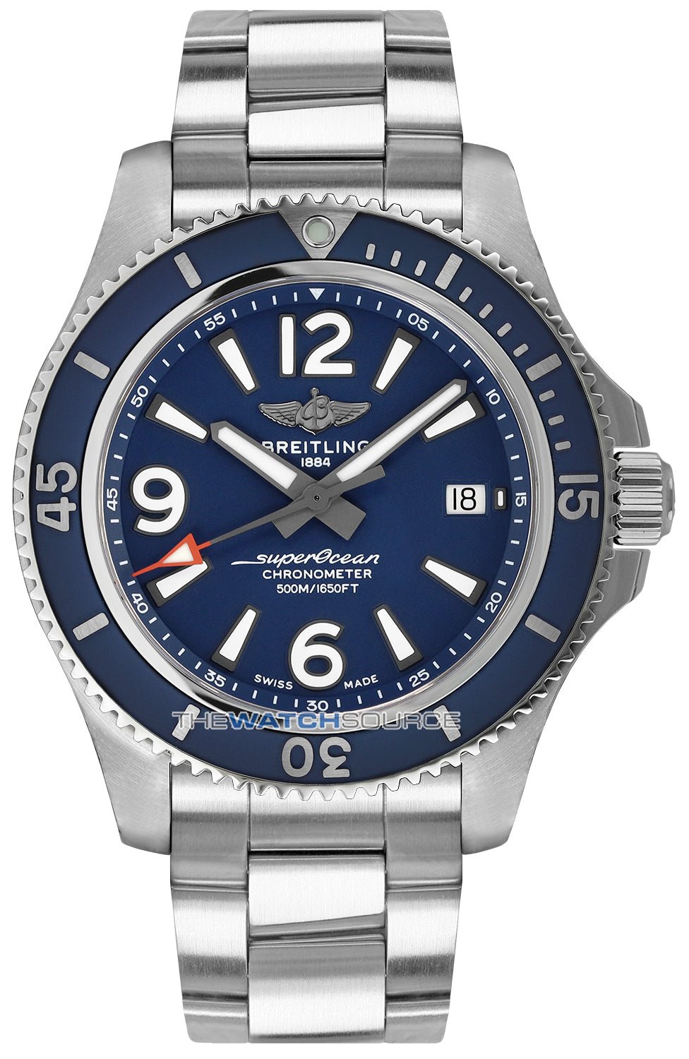  Shop Authentic Breitling Superocean Automatic 42mm Blue Dial Silver Steel Strap Watch for Men - A17366D81C1A1 - Luxxuri