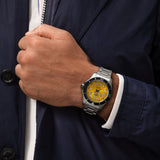  Shop Authentic Breitling Superocean II Automatic 44mm Yellow Dial Silver Steel Strap Watch for Men - A17367021I1A1 - Luxxuri