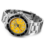  Shop Authentic Breitling Superocean II Automatic 44mm Yellow Dial Silver Steel Strap Watch for Men - A17367021I1A1 - Luxxuri