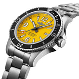  Shop Authentic Breitling Superocean II Automatic 44mm Yellow Dial Silver Steel Strap Watch for Men - A17367021I1A1 - Luxxuri