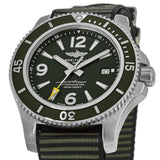  Shop Authentic Breitling Superocean Automatic 44mm Outerknown Green Dial Green Nylon Strap Watch for Men - A17367A11L1W1 - Luxxuri