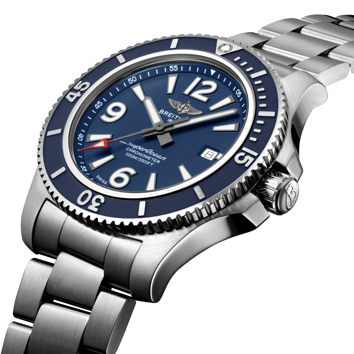  Shop Authentic Breitling Superocean Automatic 42mm Blue Dial Silver Steel Strap Watch for Men - A17366D81C1A1 - Luxxuri