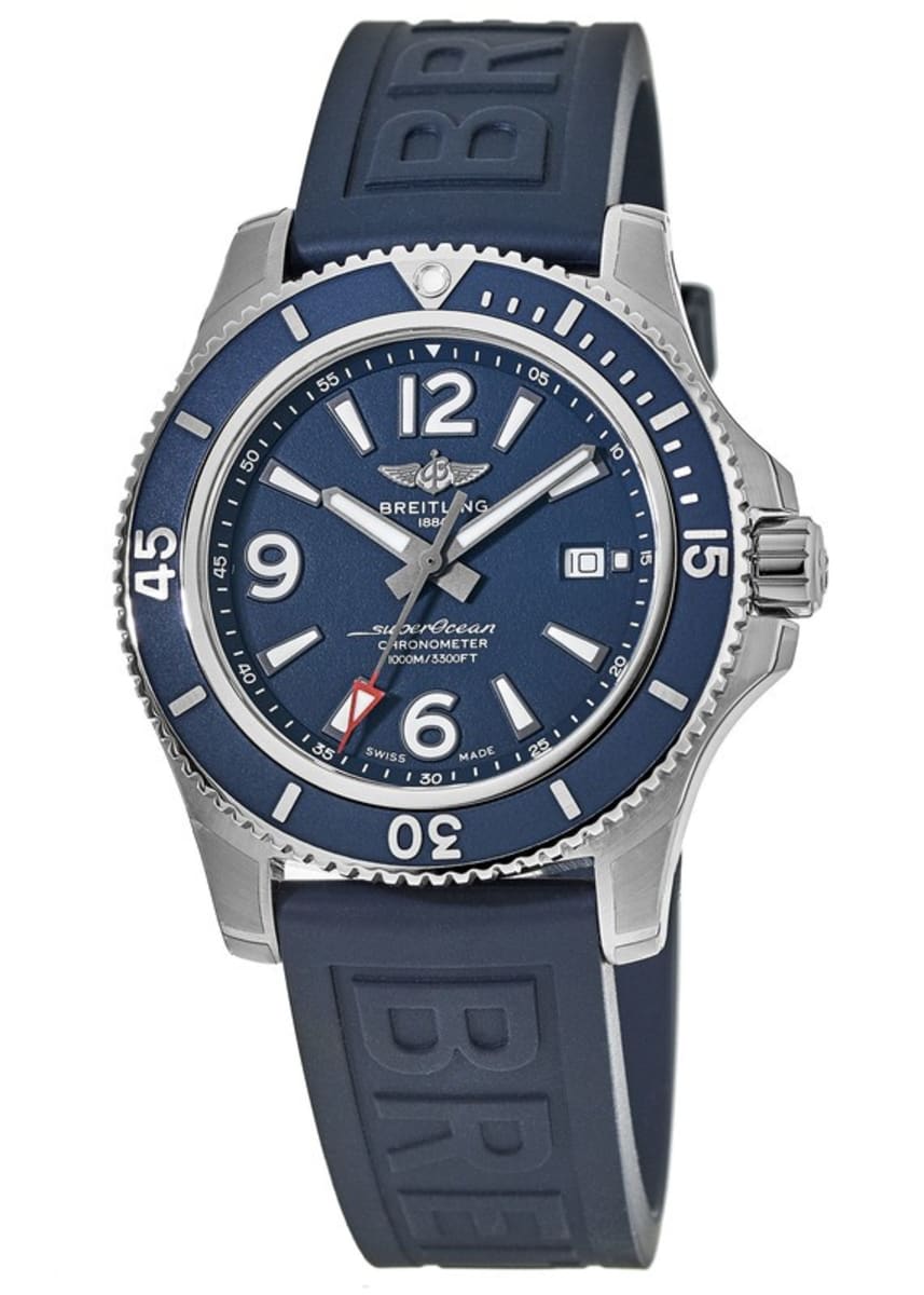  Shop Authentic Breitling Superocean 44mm Automatic Blue Dial Blue Rubber Strap Watch for Men - A17367D81C1S2 - Luxxuri