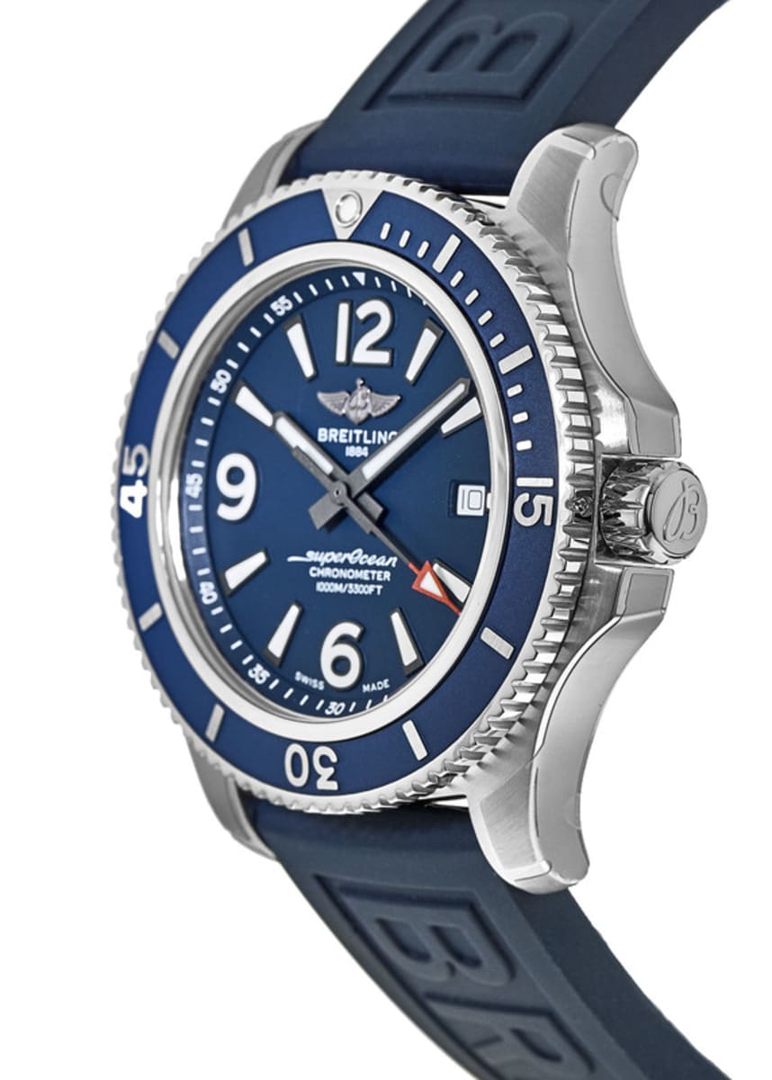  Shop Authentic Breitling Superocean 44mm Automatic Blue Dial Blue Rubber Strap Watch for Men - A17367D81C1S2 - Luxxuri
