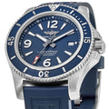  Shop Authentic Breitling Superocean 44mm Automatic Blue Dial Blue Rubber Strap Watch for Men - A17367D81C1S2 - Luxxuri