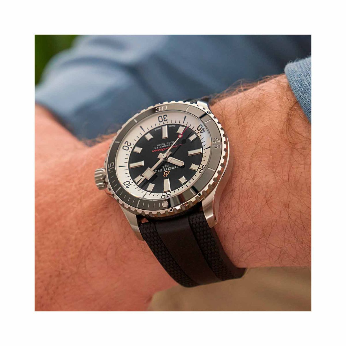 Shop Authentic Breitling Superocean Automatic 42 Black Dial Black Rubber Strap Watch for Men - A17375211B1S1 - Luxxuri